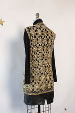 Golden Metal Crochet Vest S-L