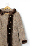 Hooded Chocolate Princess Coat XS