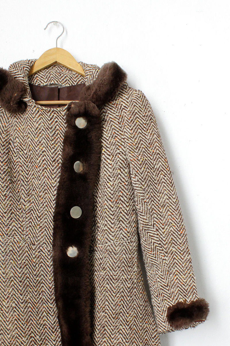 Hooded Chocolate Princess Coat XS