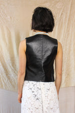 Fitted Jet Leather Vest XS/S