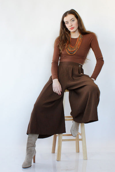 Chocolate Flare Gauchos XS/S/M – OMNIA