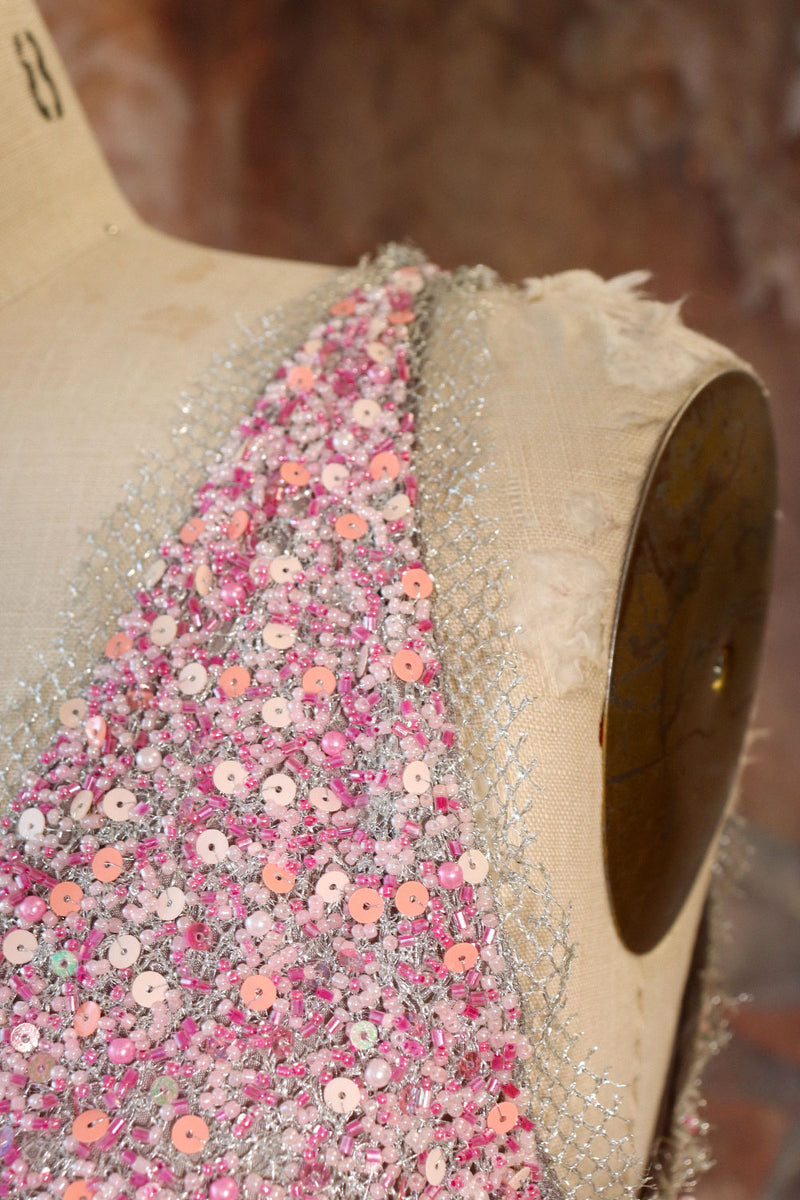 Alberta Ferretti Candy Lilac Bead Dress S