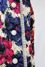 Quilted Floral Flare Bed Jacket S/M