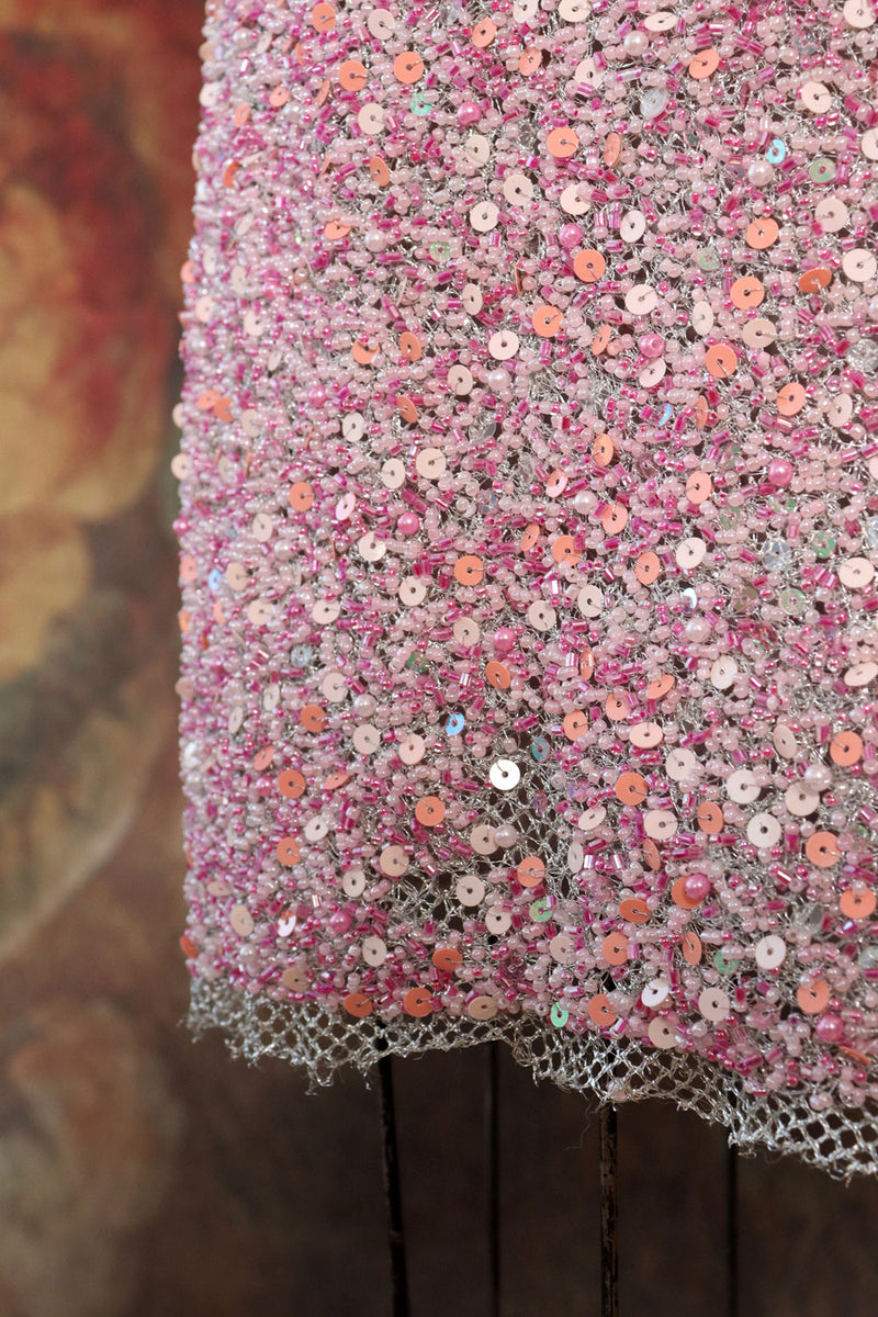 Alberta Ferretti Candy Lilac Bead Dress S