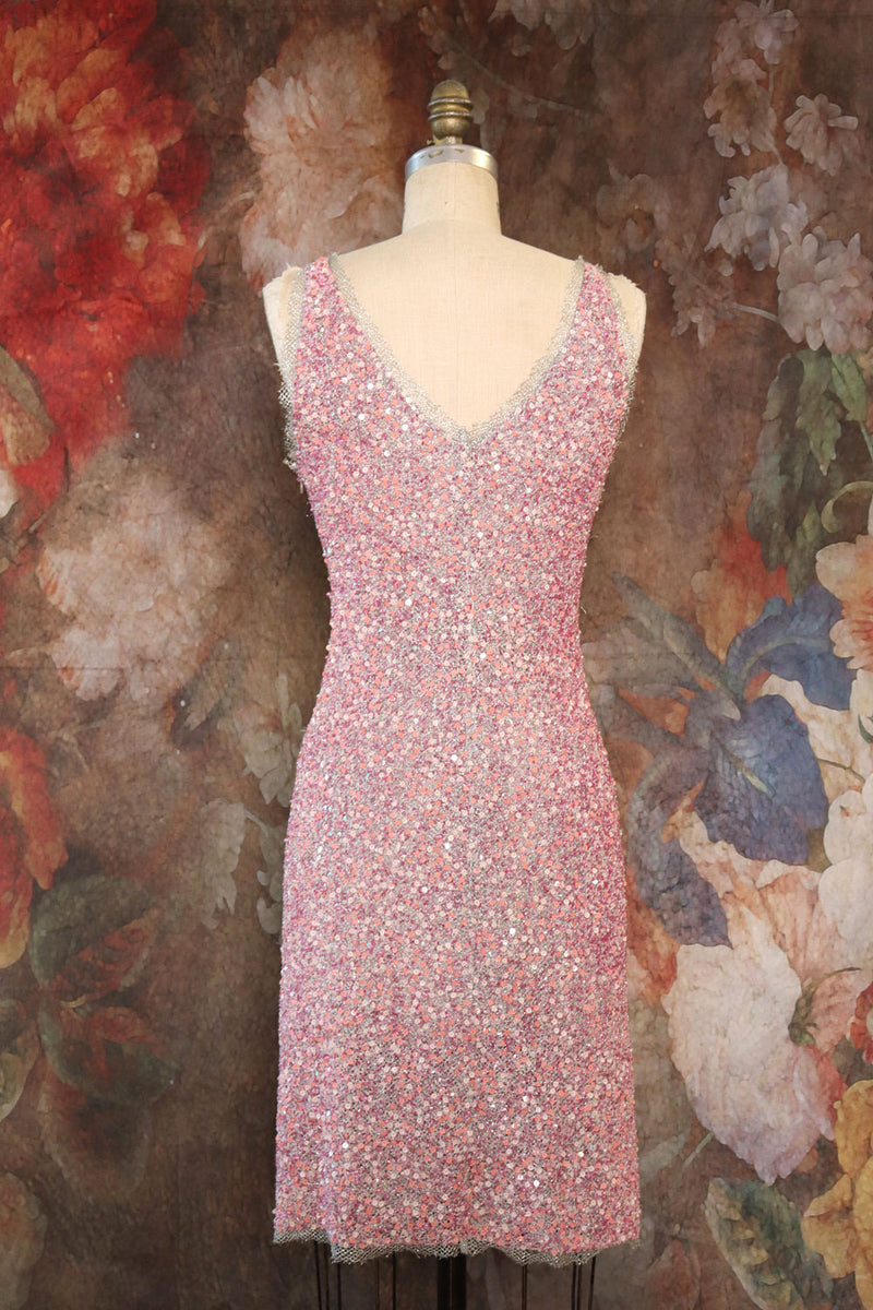 Alberta Ferretti Candy Lilac Bead Dress S