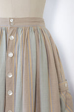 Muted Desert Stripe Skirt XS