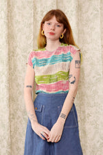 Malbe Silk Squiggle Print Top XS/S