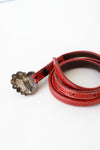 Kieselstein Cord Sterling Heart Skinny Belt