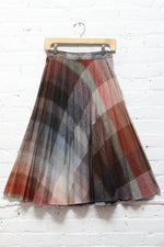 It Was All A Blur Plaid Pleat Skirt S