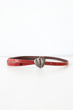 Kieselstein Cord Sterling Heart Skinny Belt