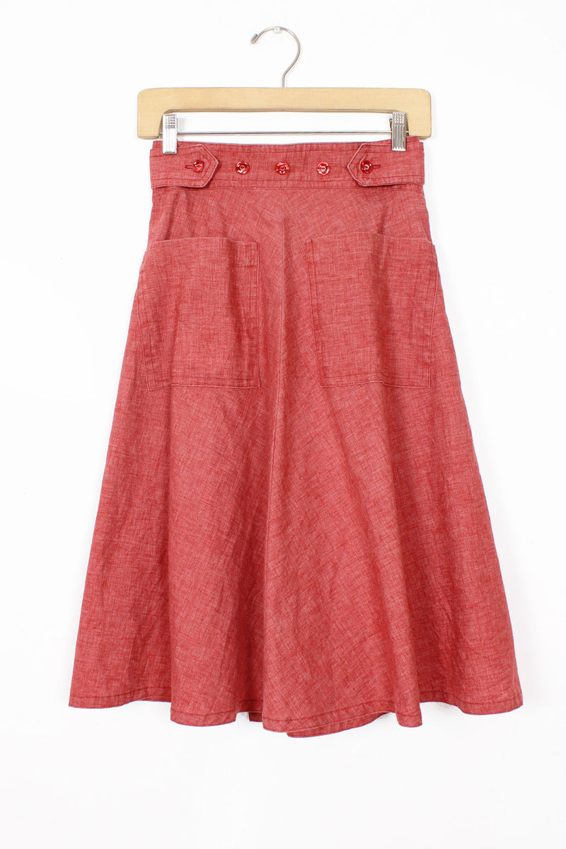 Raspberry Wrap Skirt XS