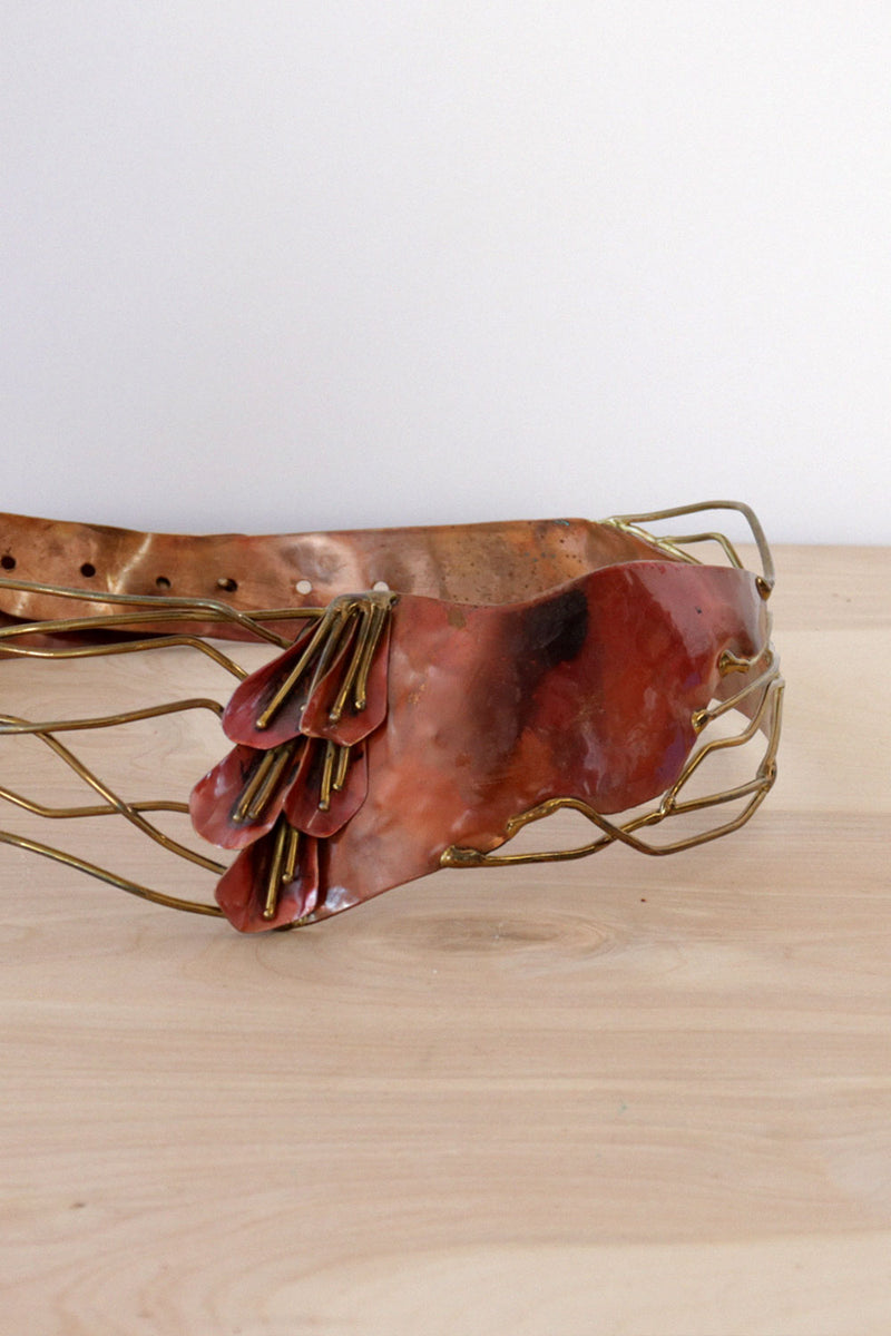 Brutalist Mixed Metal Statement Belt S/M
