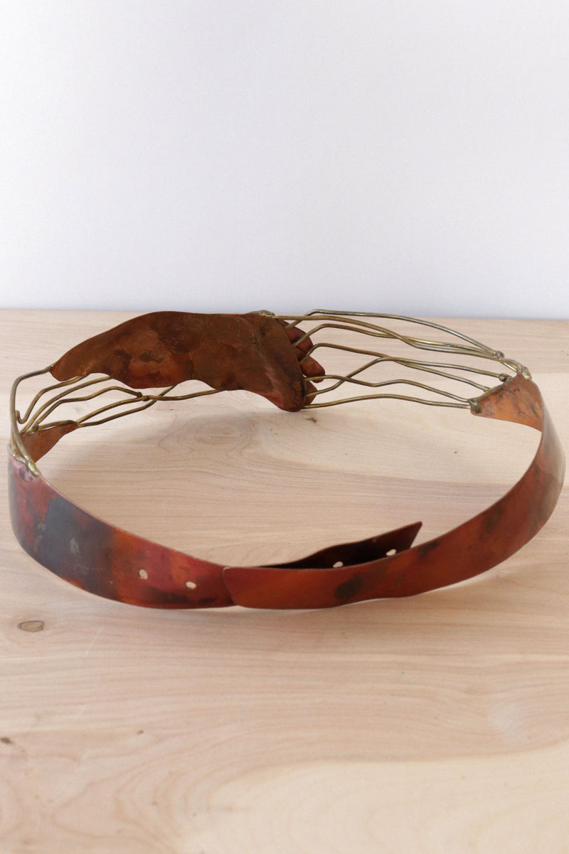 Brutalist Mixed Metal Statement Belt S/M
