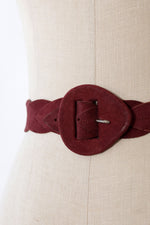 Aubergine Suede Leaf Belt M/L