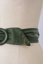 Garay Green Leather Belt XS-M