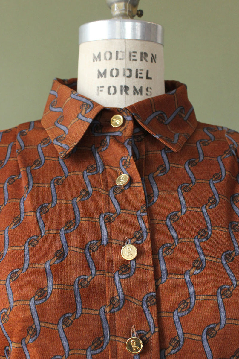 Di Camerino Buckle Print Shirt Dress XS-M