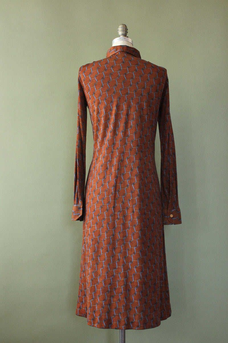 Di Camerino Buckle Print Shirt Dress XS-M