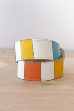 Colorblock Thick Leather Belt S/M