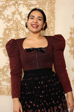 Structural Puffed Bow Top M/L