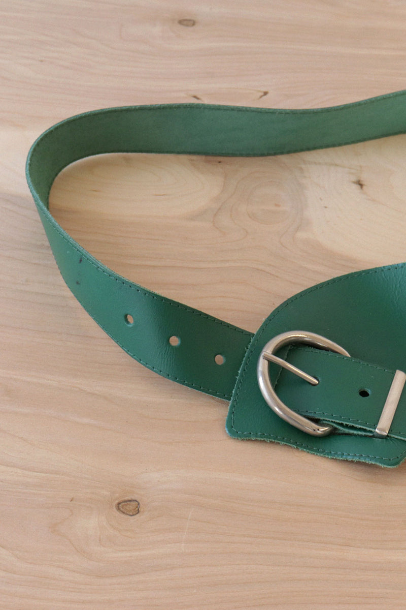 Ivy Green Sling Leather Belt M/L
