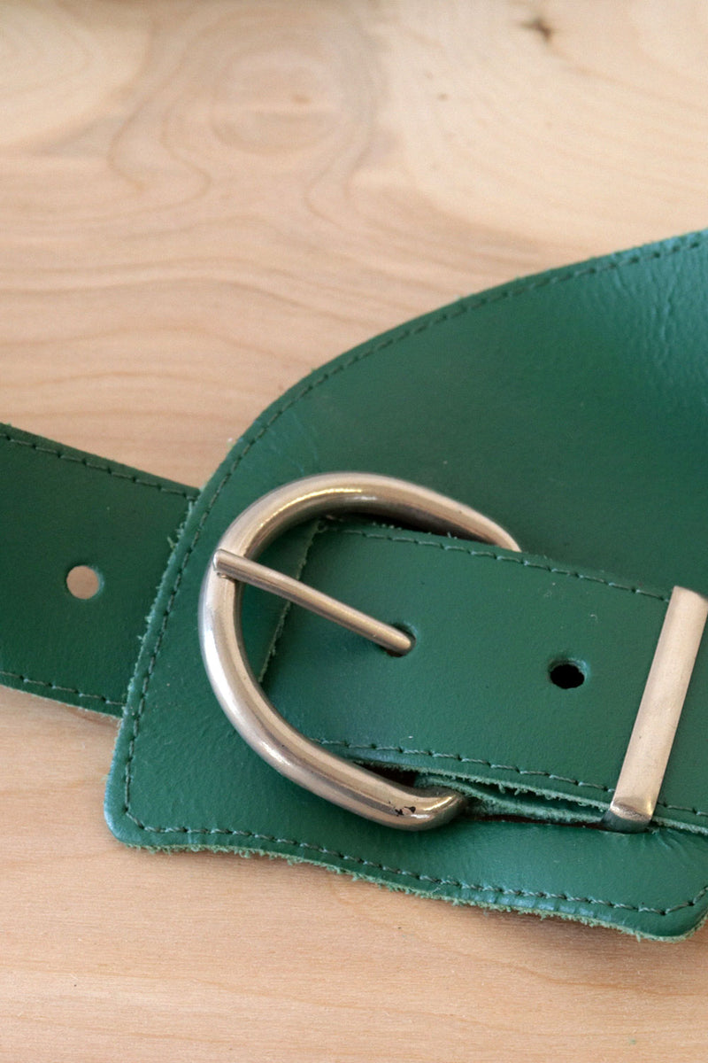 Ivy Green Sling Leather Belt M/L