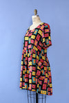 OOTD Novelty Print Smock Dress S/M