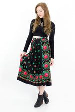 Silk Rose Babushka Skirt M/L