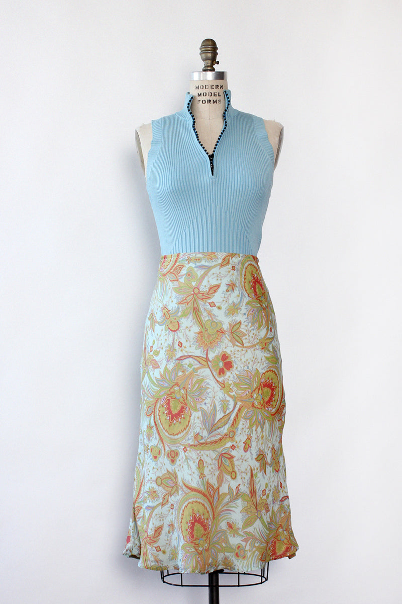 Swirly Paisley Bias Cut Skirt M/L