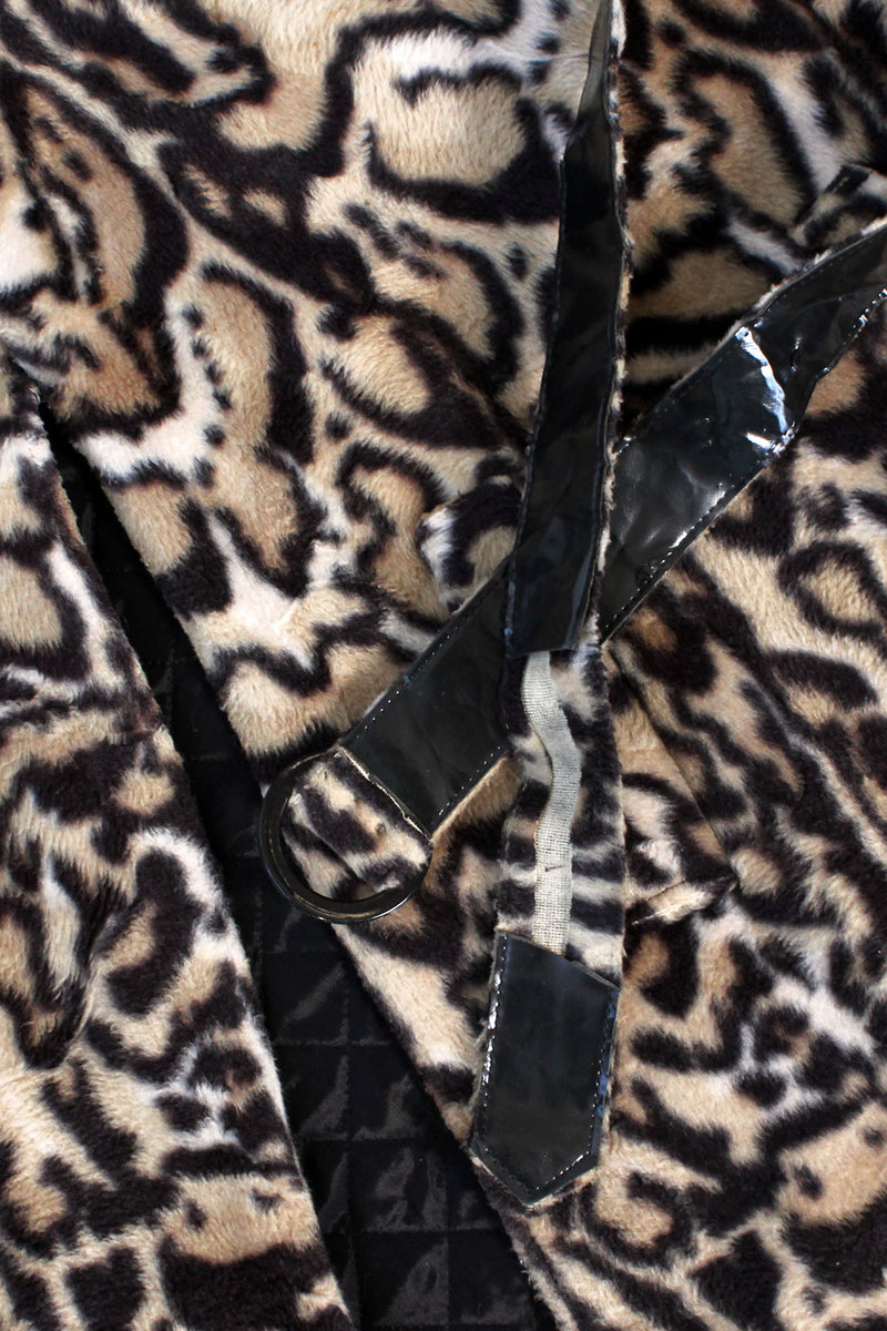 Leopard Belted Cape Coat XS-M