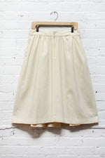Cream Wool Full Skirt L
