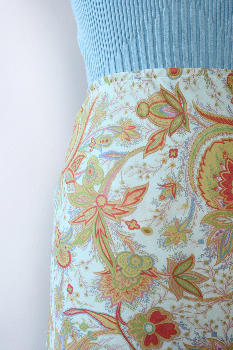 Swirly Paisley Bias Cut Skirt M/L