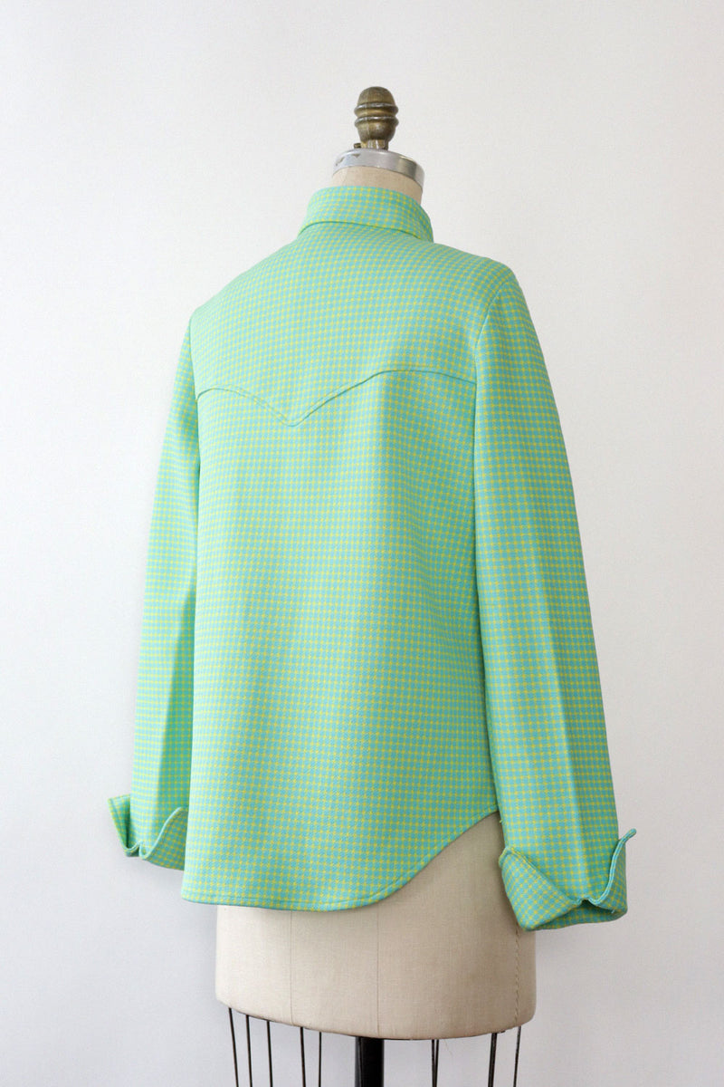 Electric Houndstooth Shacket M