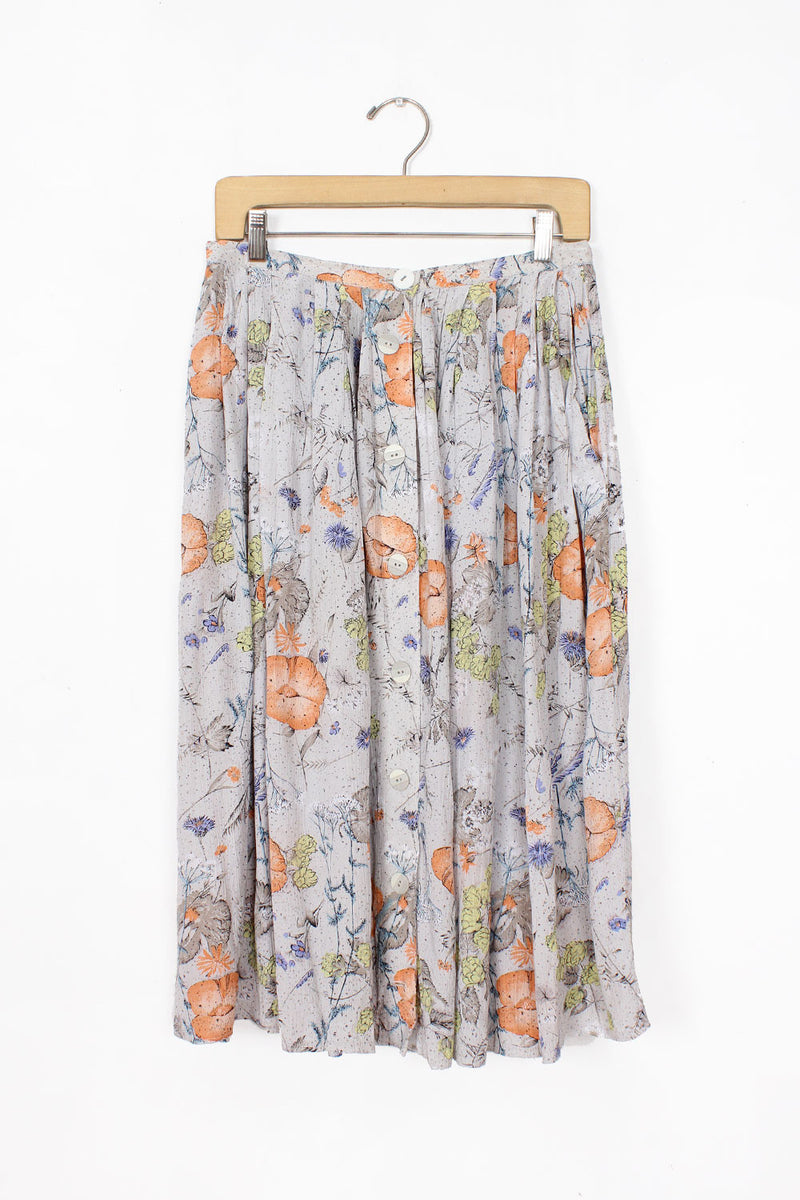 Stormy Floral Skirt M