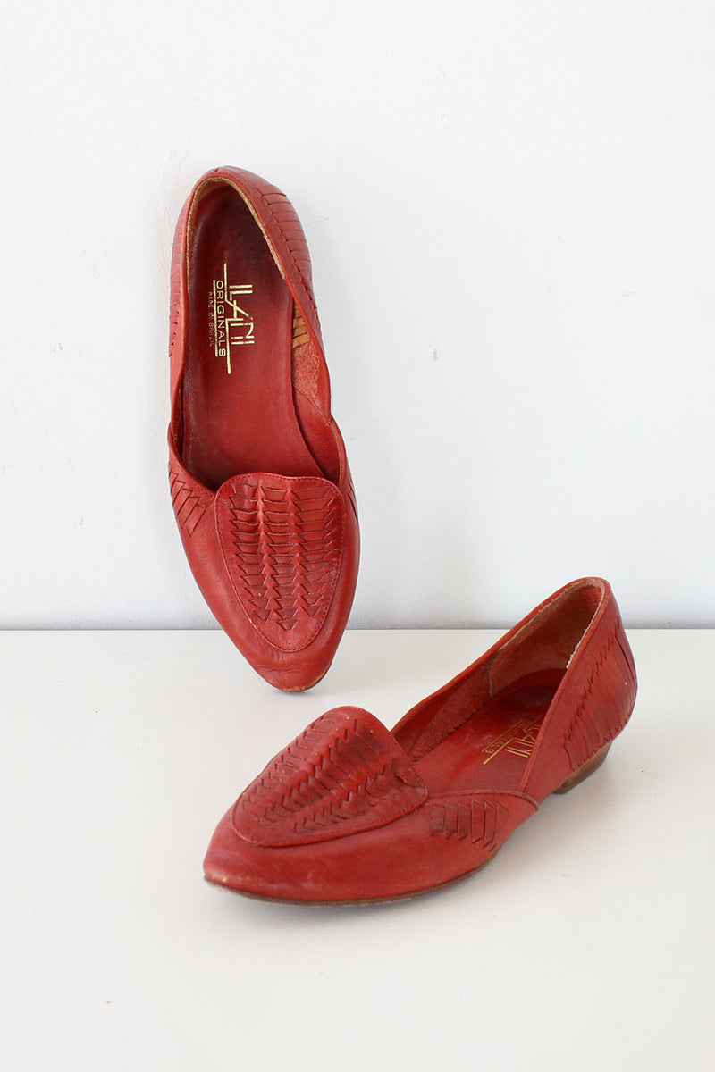 Ilani Woven Leather Flats 7