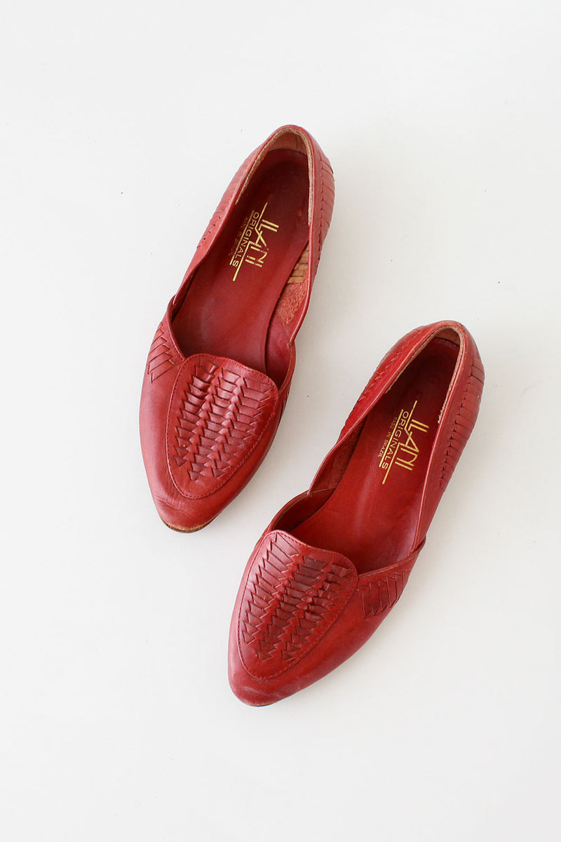 Ilani Woven Leather Flats 7