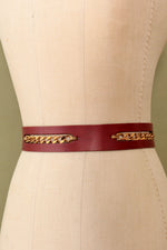 Cordovan Chain Cutout Belt XS/S