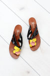 Golo Patent Flower Sandals 6 1/2