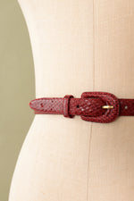 Sangria Snakeskin Harvé Benard Belt M/L