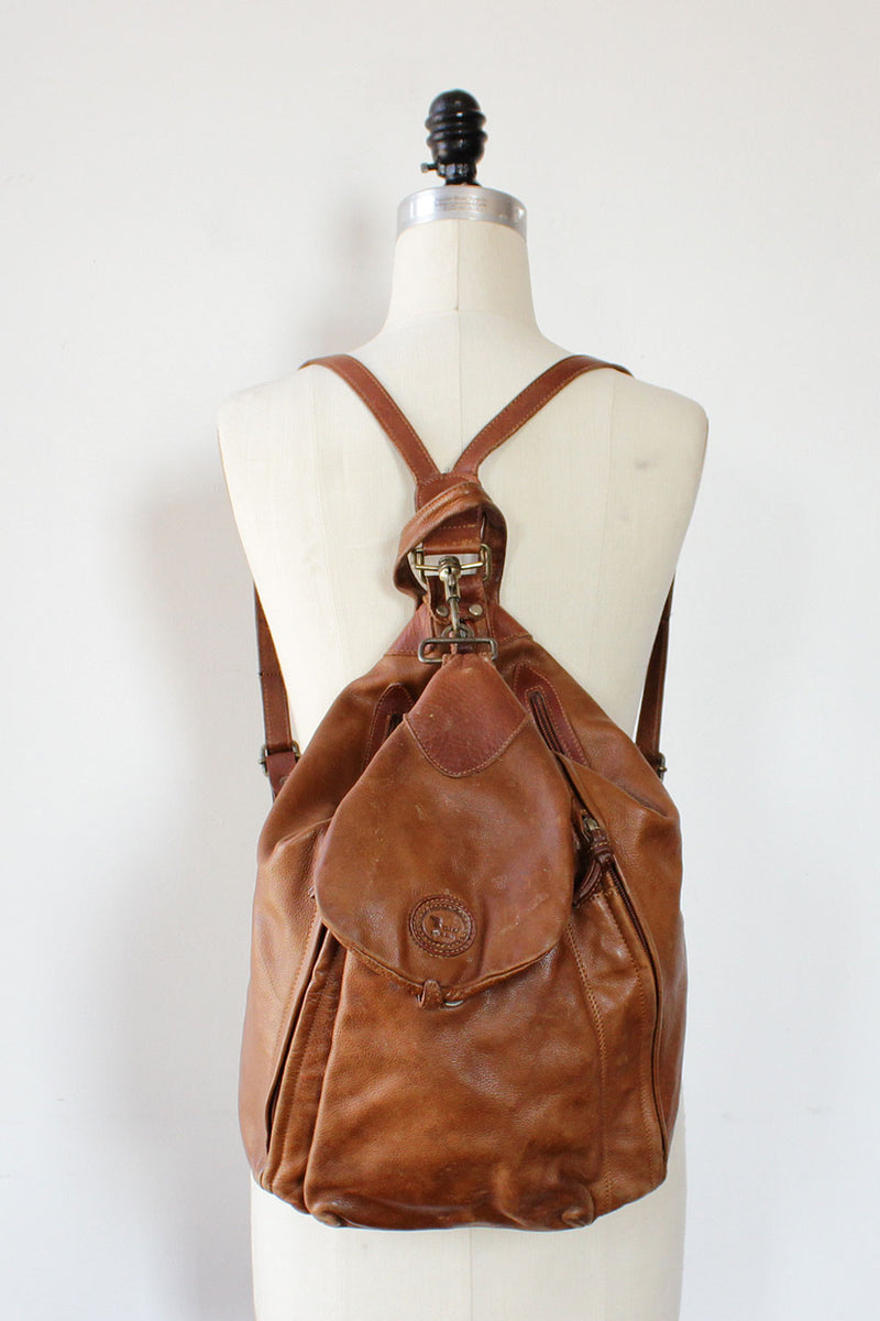 bruno rossi italian leather full grain leather women's backpack purse Rossi Slouch Backpack – OMNIA