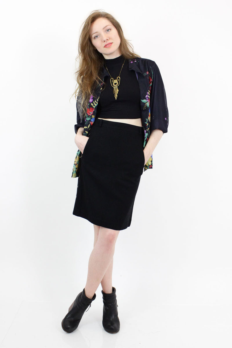 Penny Black High Waist Snap Skirt S