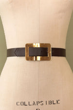 Bold Brass Buckle Belt S/M