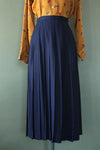 Navy Knife Pleat Midi S/M