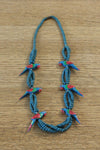 Aqua Parrot Beaded Necklace