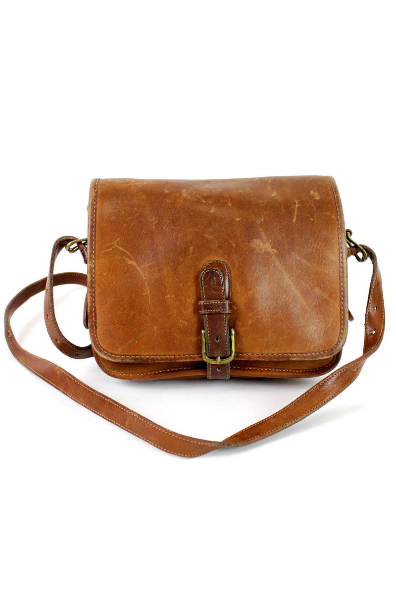 Coach 1970s distressed chestnut satchel bag