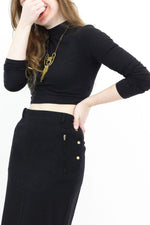 Penny Black High Waist Snap Skirt S