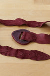 Aubergine Suede Leaf Belt M/L