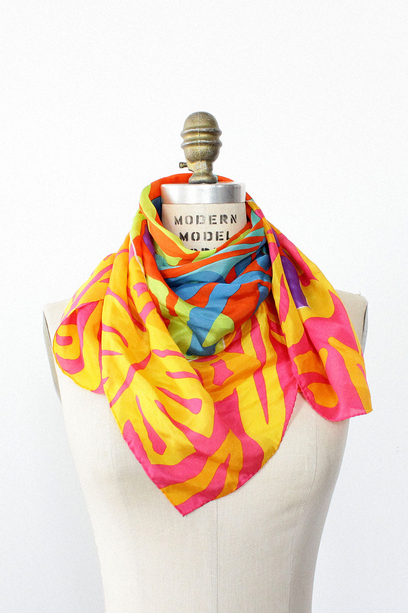 Neon Dance Silk Scarf