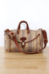Earthy Woven Stripe Duffel Bag
