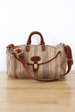 Earthy Woven Stripe Duffel Bag