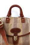 Earthy Woven Stripe Duffel Bag